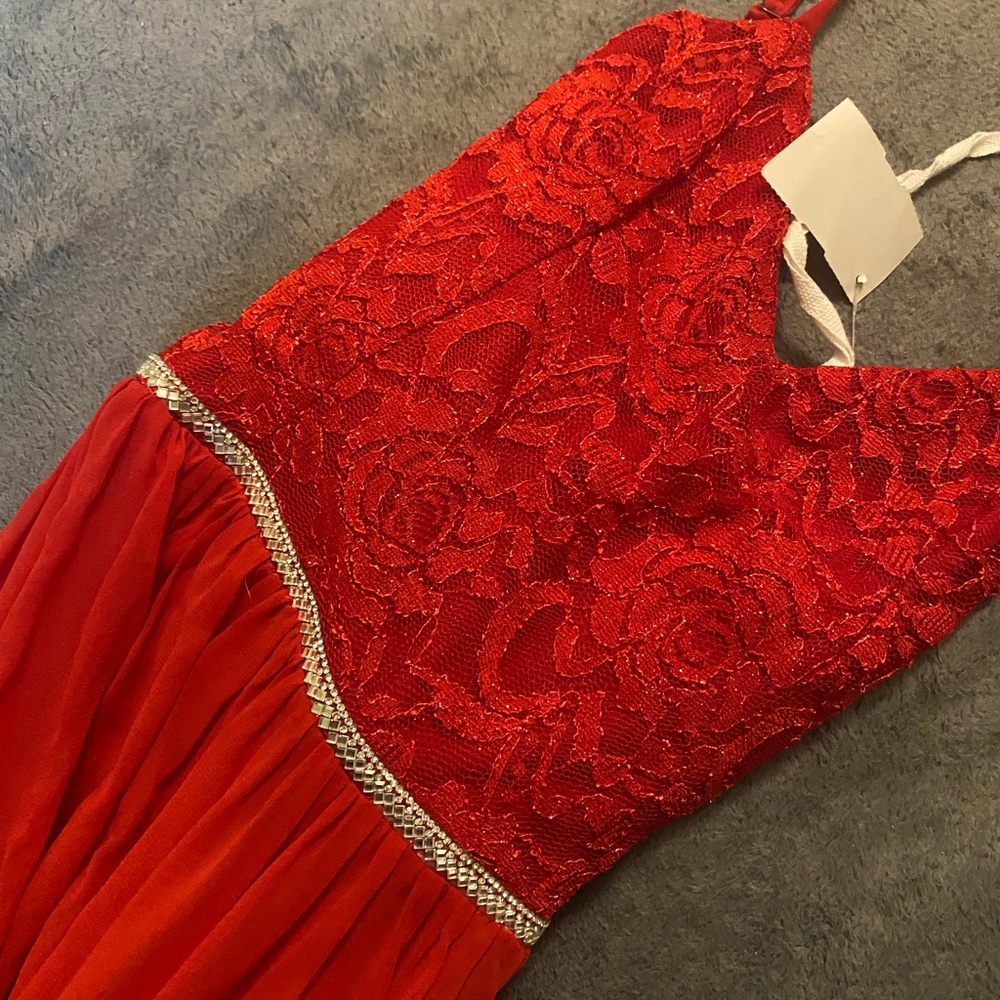 elegant red dress